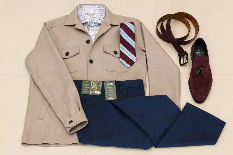 Coordinated men's outfit prepared for a private wardrobe appointment