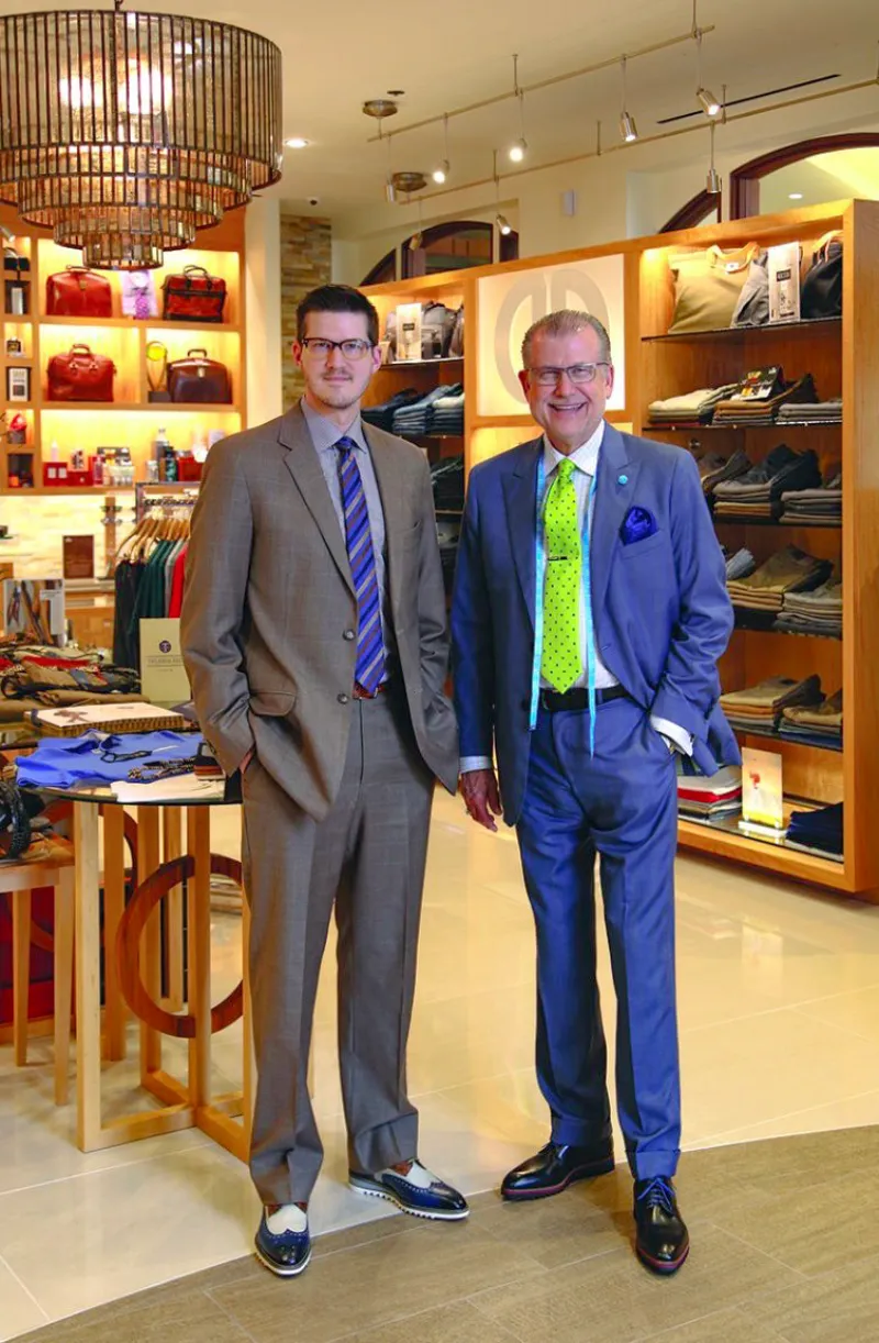 David Eisele Sr. and Dave Eisele at Davelle Clothiers